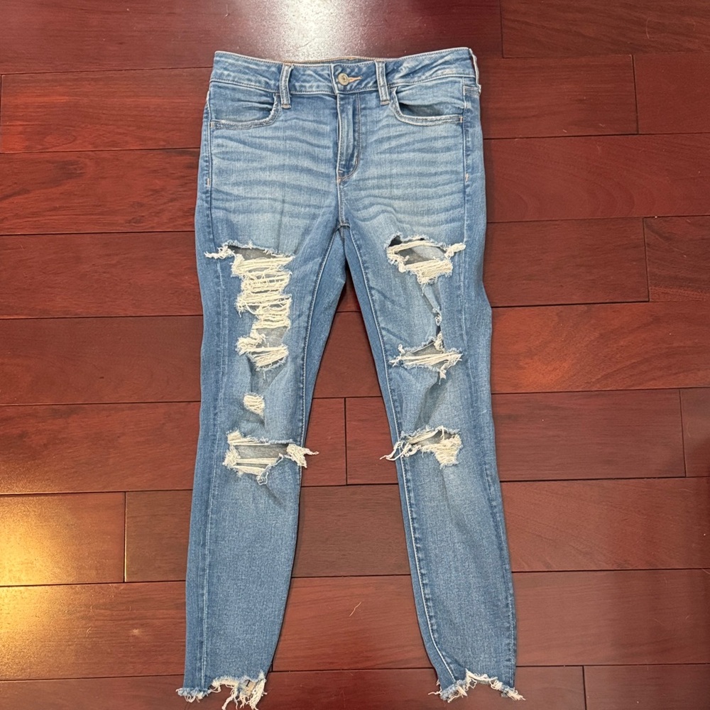 Distressed Blue Women's Jeans